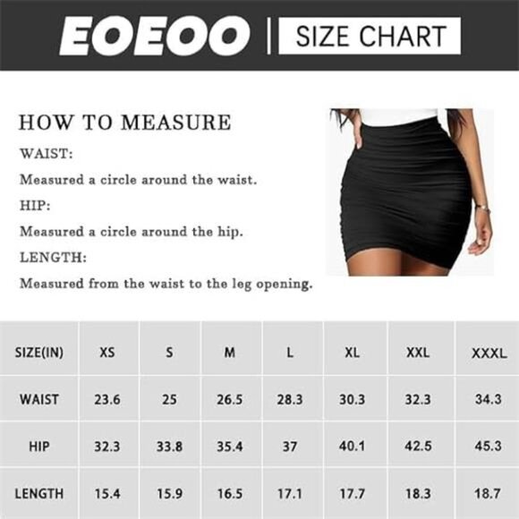 Women’s Stretch High-Waist Ruched Bodycon Mini Skirt - Picture 5 of 7